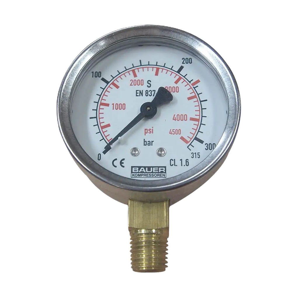 Manometer med uttak ned